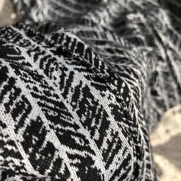 F. Forward, Black & White, herringbone pattern, stretchy, pull on, pants, Sz Lg - Picture 4 of 8